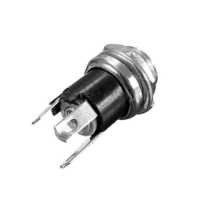 10 pz 1A 16v per alimentatore cc presa Jack 3 poli saldatura montaggio a pannello connettore 5.5mm 2.1mm adattatore spina 5.5*2.1mm con dadi