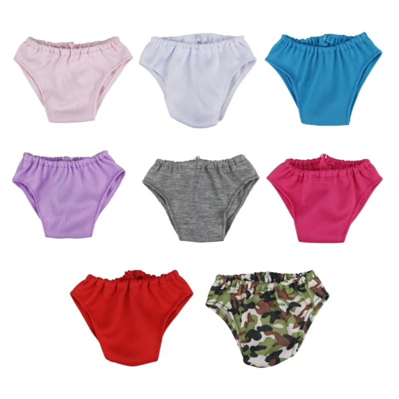 4pcs Doll Underwears Bibs For 14-18in/35-45cm Baby Dolls Doll Accessories For Infant Baby Doll Girls Boys 43cm Doll Underwear