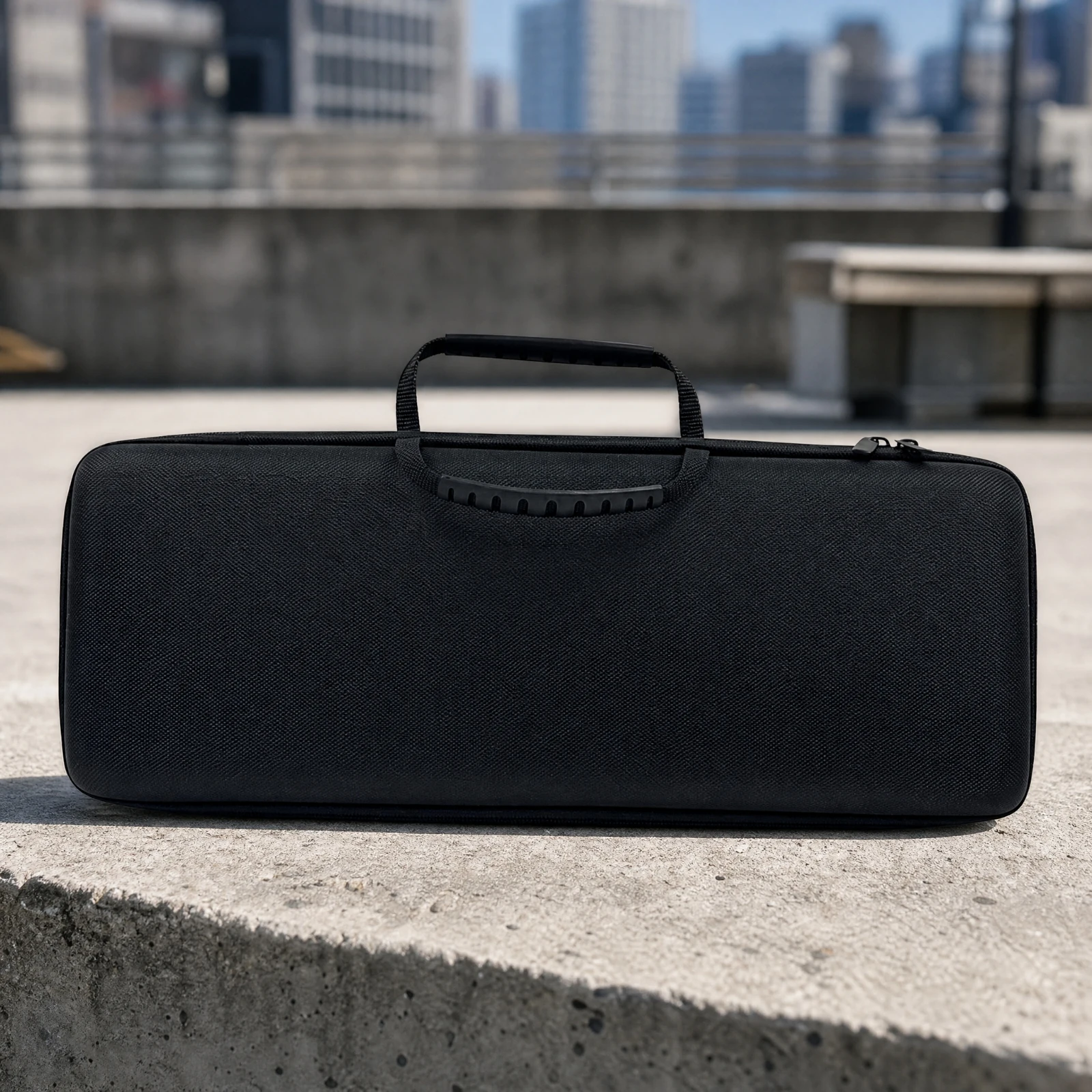 Hard Shell Keyboard Case Safeguarding EVA Hard Shell Carrying Case with Handle Electronic Organizer Layered Design Dustproof