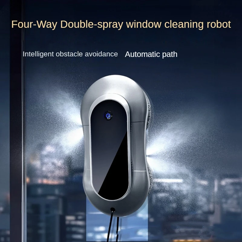 

Automatic Water Spray Window Cleaning Robot with Ultra-Thin Body, Auto Path Planning & Powerful 3500Pa Suction US Plug