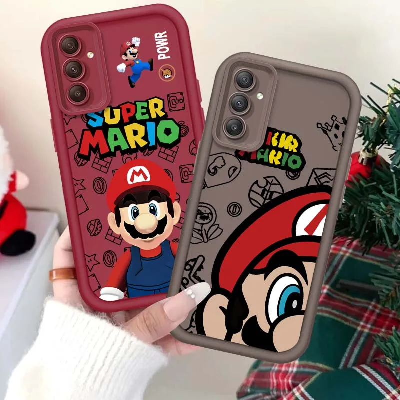 

Cartoon Super M-Mario For Samsung A71 A52 A51 A34 A33 A22 A16 A15 A13 A04 A06 Note 20 Ultra 5G Eye Ladder