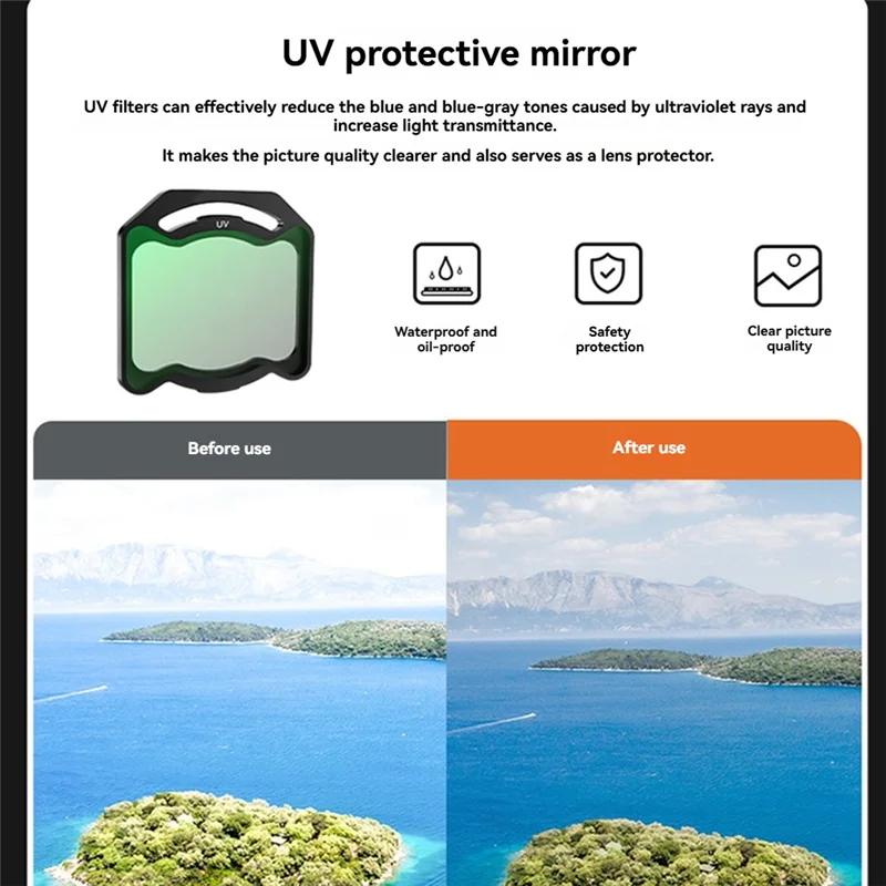 

SQPP-Essential ND Lens Filter Pack For DJI O4 Air Unit Pro With ND8, ND16, ND32, ND64, UV, CPL Filters