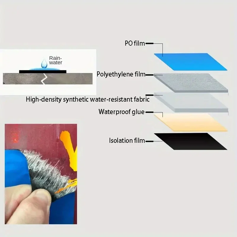 5 Meters Roof Waterproof Tape Waterproof Material Suitable for Metal Surfaces Roofs and Iron Sheets To Prevent Water Leakage