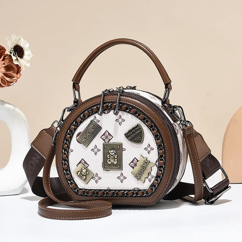 

Fashionable Women's Crossbody Bag Hot Sale of The Season New Style Korean Version Round Handbag Shoulder Bag Bolsas De Mujer