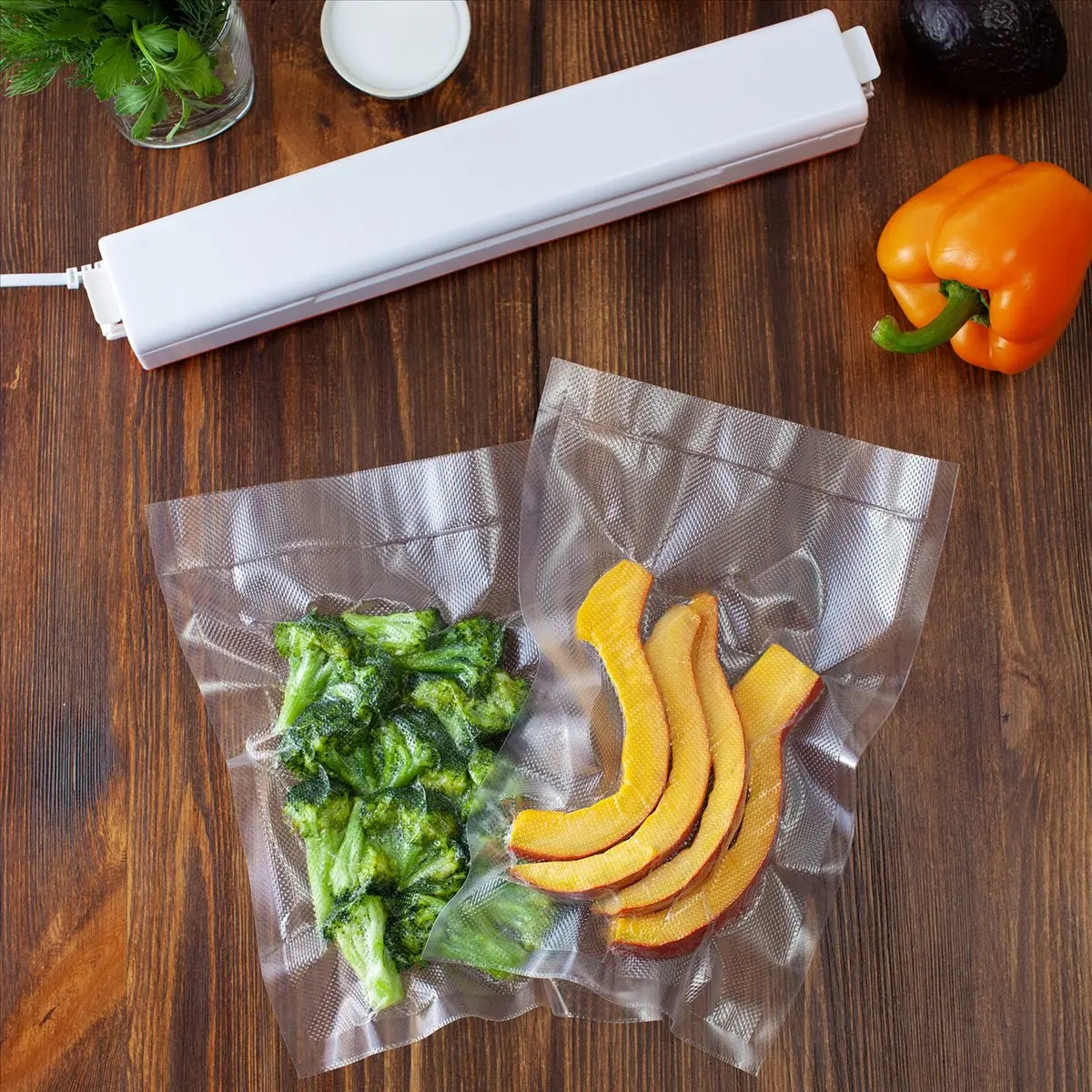 KSOL Textured Sealer Sous Vide Saver Roll Vacuum Bags Kitchen Storage Food - 15x500cm