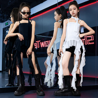 【4-15 Years Old】Girls Jazz Dance Wear For Girls Model Catwalk Outfit Girls Ruffle Sundress