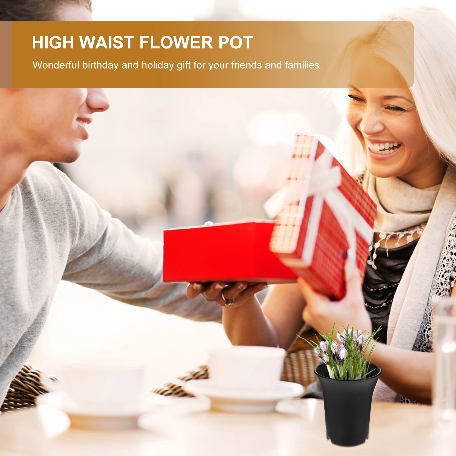 

15pcs High Waist Flower Pot Stylish Plastic Planter Long Tube Succulent Bowl Gardening Accessories Home Decor