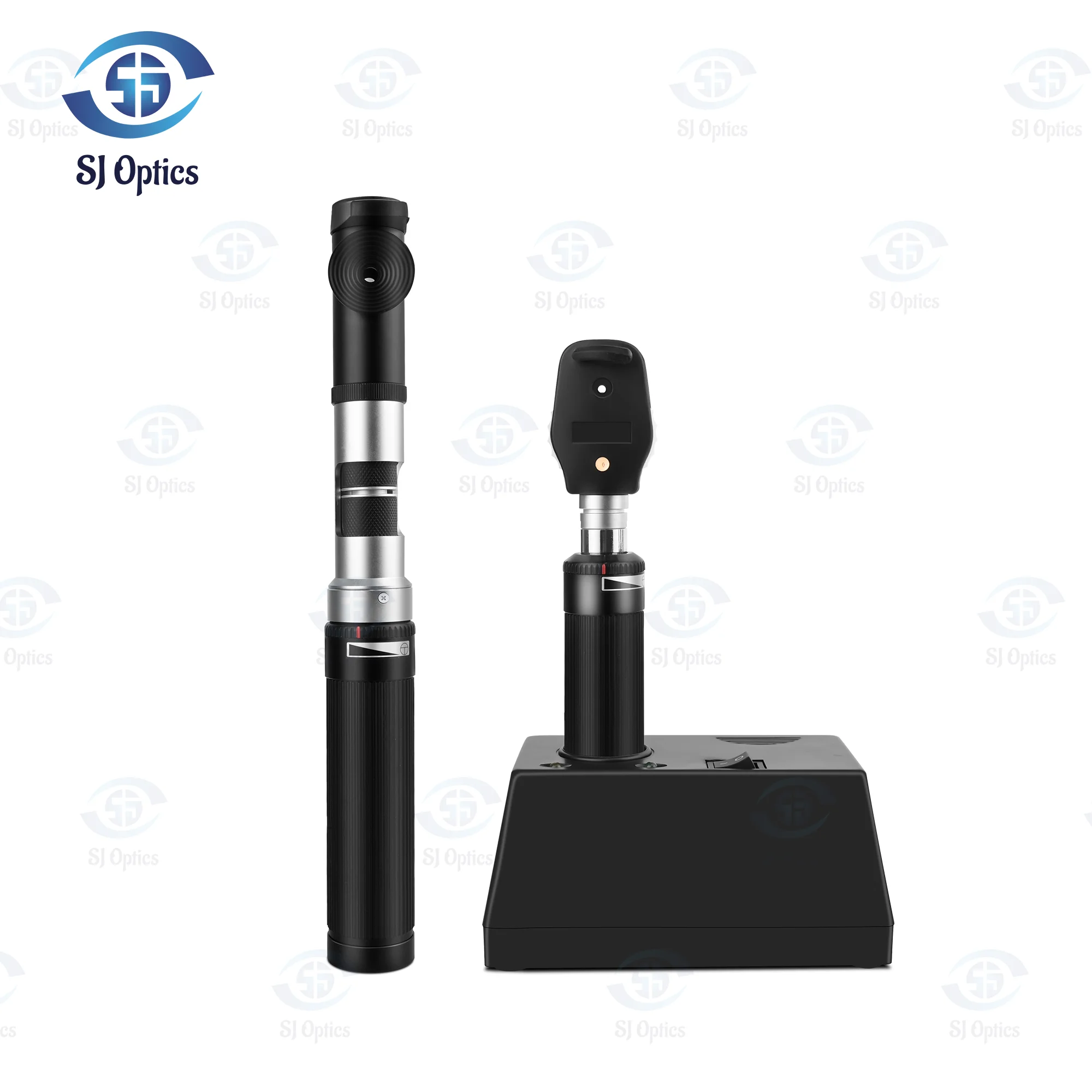 SJ Optics KJ6B + KJ8B Rechargeable Retinoscope and Ophthalmoscope Combination Suit Retinoscope Ophthalmic Equipment