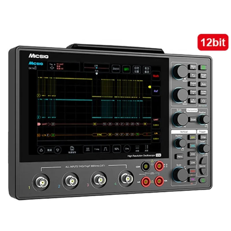 MHO14 Portable Digital Oscilloscope 12-bit Vertical Resolution Serial Bus Decoding Embedded System Development