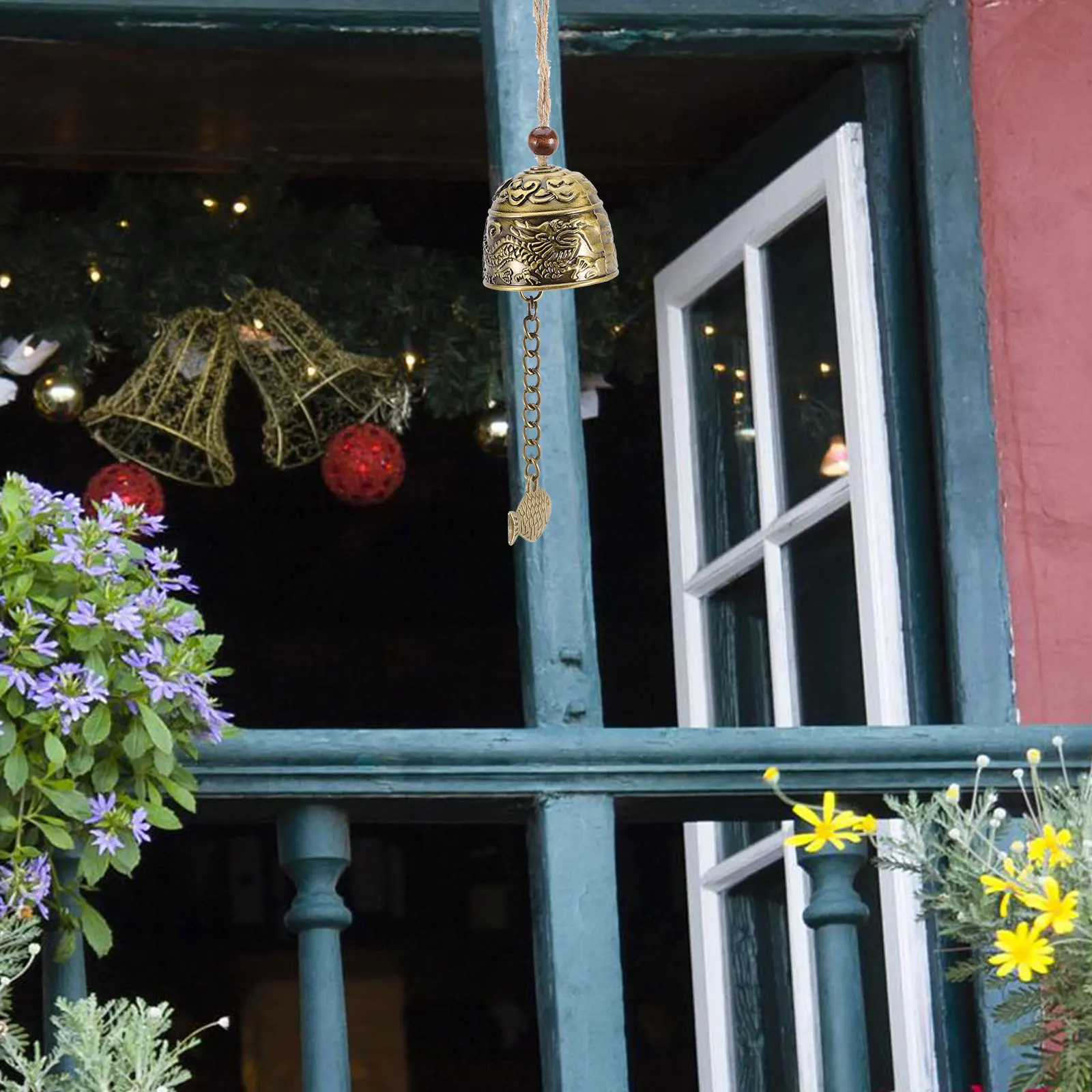 

Metal Wind Chime Vintage Retro Bell Pendant Car Hanging Decoration for Outdoor Indoor Garden Patio Home Use Metal Hanging Bell