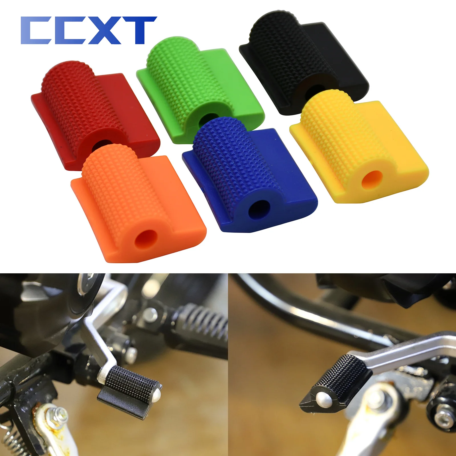 Motorcycle 8mm Universal Shift Gear Lever Pedal Rubber Cover Shoe Protector Toe Gel For Honda BMW Yamaha Ducati Kawasaki Parts