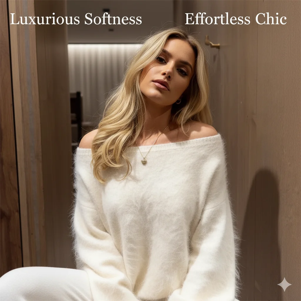 

Женский однотонный пуловер с открытыми плечами, модный классический свободный вязаный свитер с длинными рукавами, женские новые повседневные уличные осенние свитера