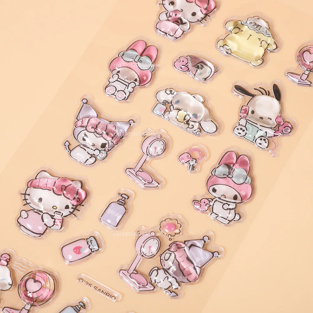 New Kitty cat and Shin chan 3D Stereoscopic Crystal Stickers  Children's Creative Handbooks Stereoscopic  Decoration Stickers