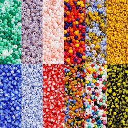 10/25g 2mm Colorful Czech Glass Seed Beads Charm Stripe Round Spacer Bead for DIY Bracelet Necklace Jewelry Making Accessories