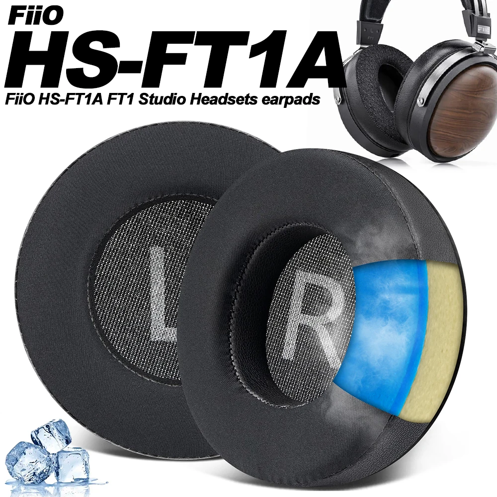 Coussinets pour couteurs FiiO HS-FT1A FT1 PRO FT1, oreillettes de remplacement en tissu maille, couvertures mmoire, ponge, protine douce
