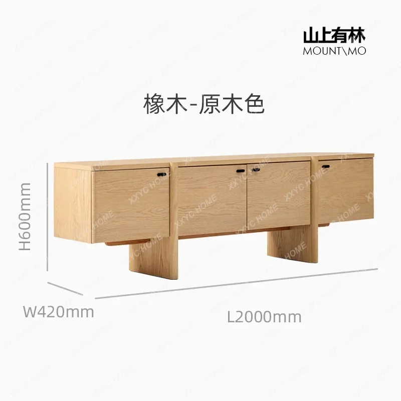 

DV Retro solid wood TV cabinet, oak cherry wood locker, side cabinet can be customized