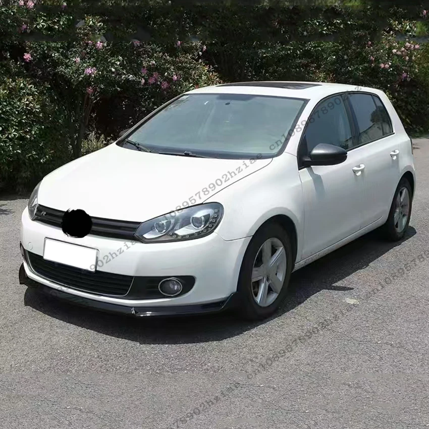 ماكستون نمط الجبهة الفاصل الشفاه لشركة فولكس فاجن MK6 جولف 6 TSI TDI MPI 2008-2013 القياسية شفة ممتصة للصدمات ترقية ضبط الأسود اكسسوارات ABS #2
