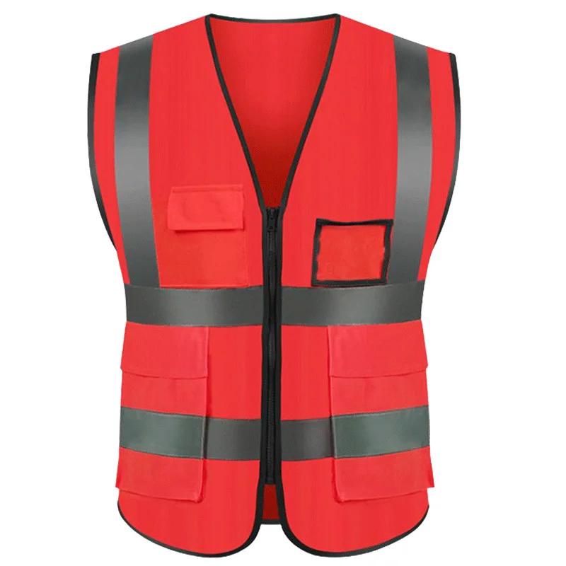 

Wholesale Custom Logo Traffic Work Construction Security Uniform Jacket High Visibility Safety Reflective Vest