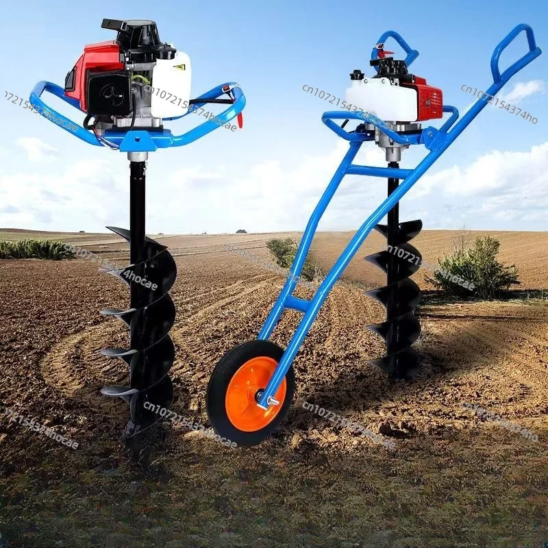 Ground punching machine, orchard tree planting machine, small high-power trolley, soil drill
