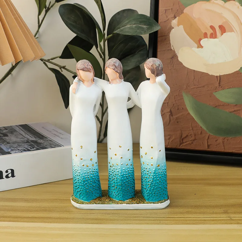 

Three Sisters Character Decorations Home Living Room TV Cabinet Decoration Porch Cabinet Simple Resin Crafts