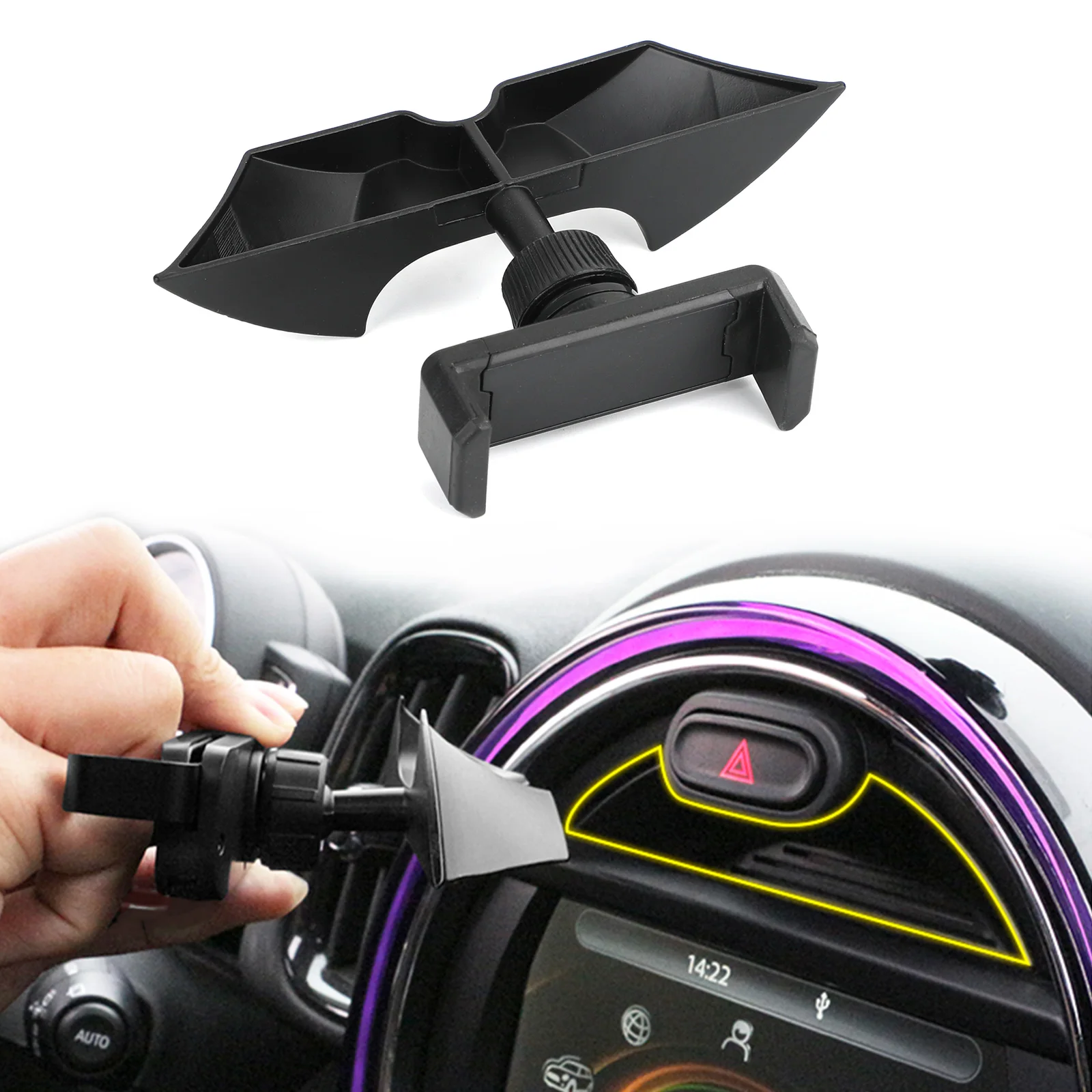 Areyourshop Für MINI Cooper F54 F55 F56 F57 F60 Auto Telefon Halter Dashboard Slot Montieren Auto Innen f56 Zubehör – Detail 3