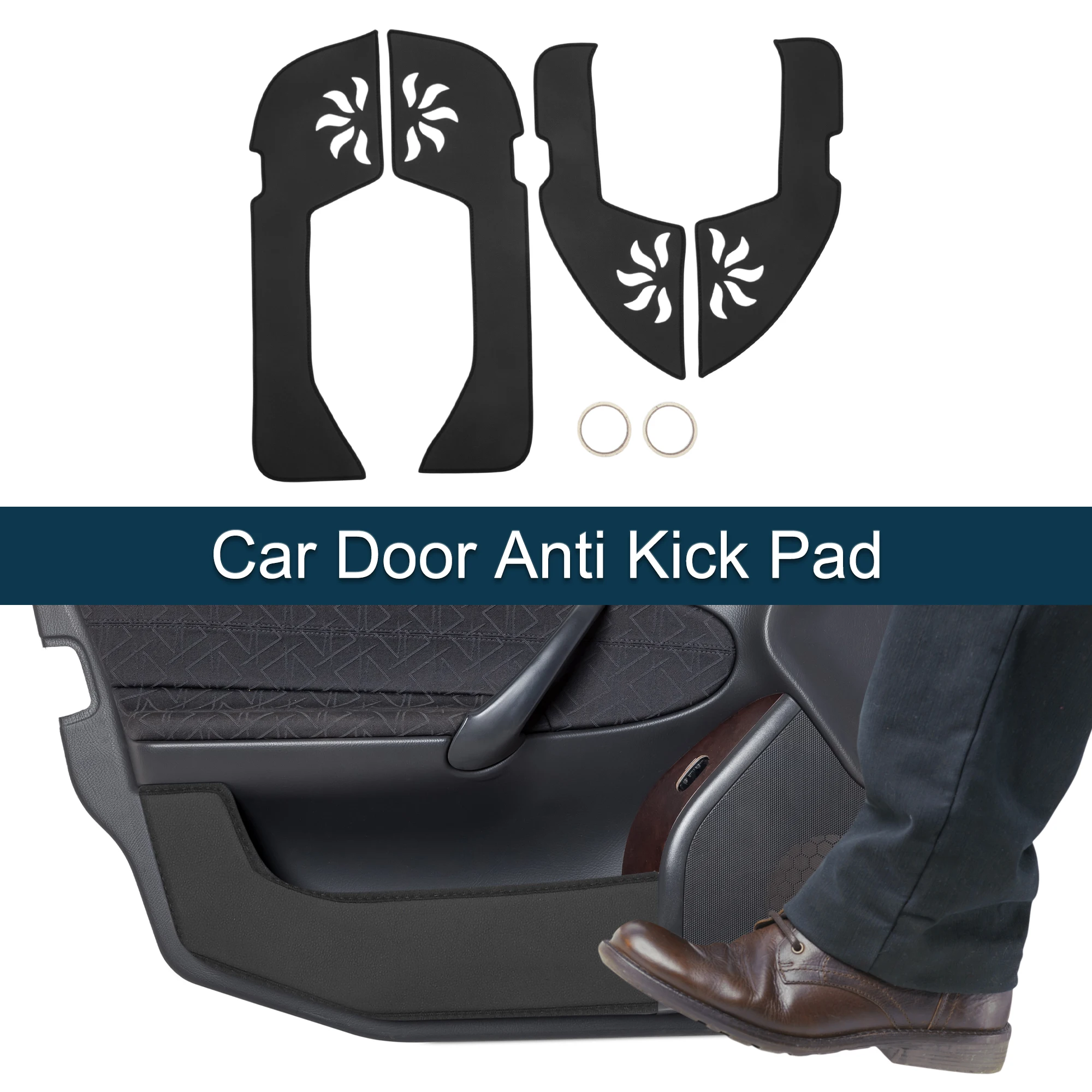 

UXCELL Car Door Anti Kick Pad Sticker Protector for Volkswagen Sagitar 06-11 Black 1Set