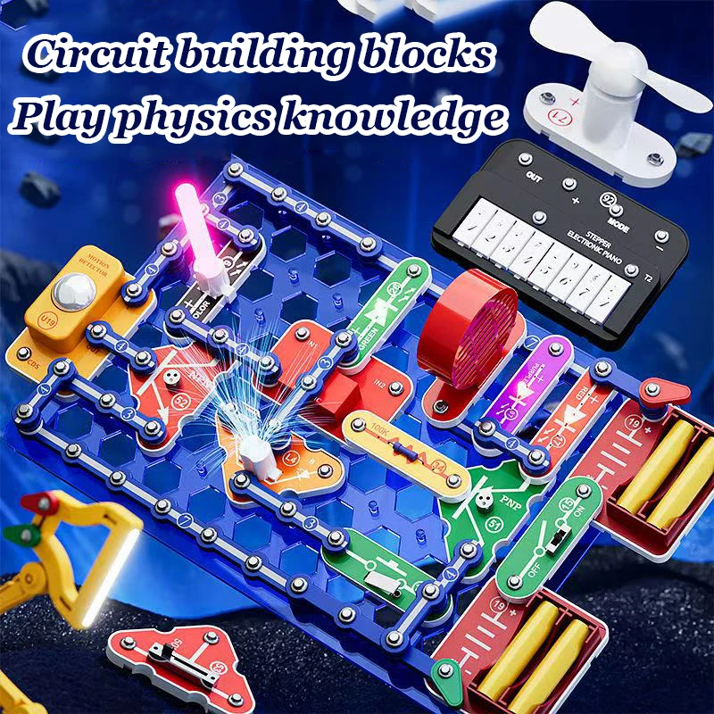 مجموعة تجارب العلوم الجذعية للأطفال - دائرة الفيزياء الإلكترونية للأولاد بعمر 8 سنوات هدية عيد ميلاد ألعاب تعليمية لبنات البناء #3