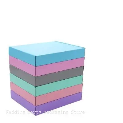 10pcs/kraft box wholesale color package carton small gift box Wigs blank 3layer corrugated box