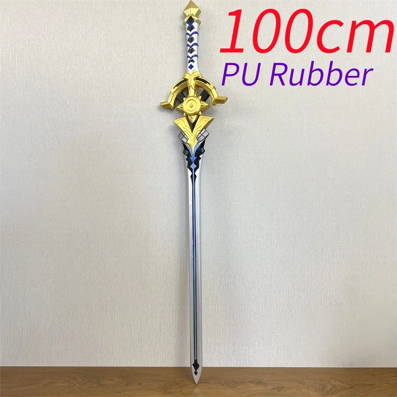 لعبة WW Genshin Impact Weapons Sword Albedo Cinnabar Spindle Sword Morax Beelzebul Musou Sword Safety PU المطاط هدايا الهالوين