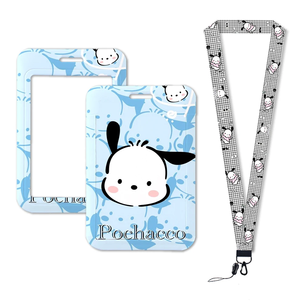 W Cartoon Pochacco Phone Strap, Lanyard, ID, Campus, Cartão de Crédito, Crachá, Chaveiro Cord, Neckband, Corda Celular, Correias do pescoço