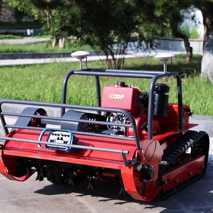 

Cuustomized Chinese Factory Remote Control Lawn Mower Self-propelled Robot Lawn Mower All Terrain Self-propelled for Narrow Area