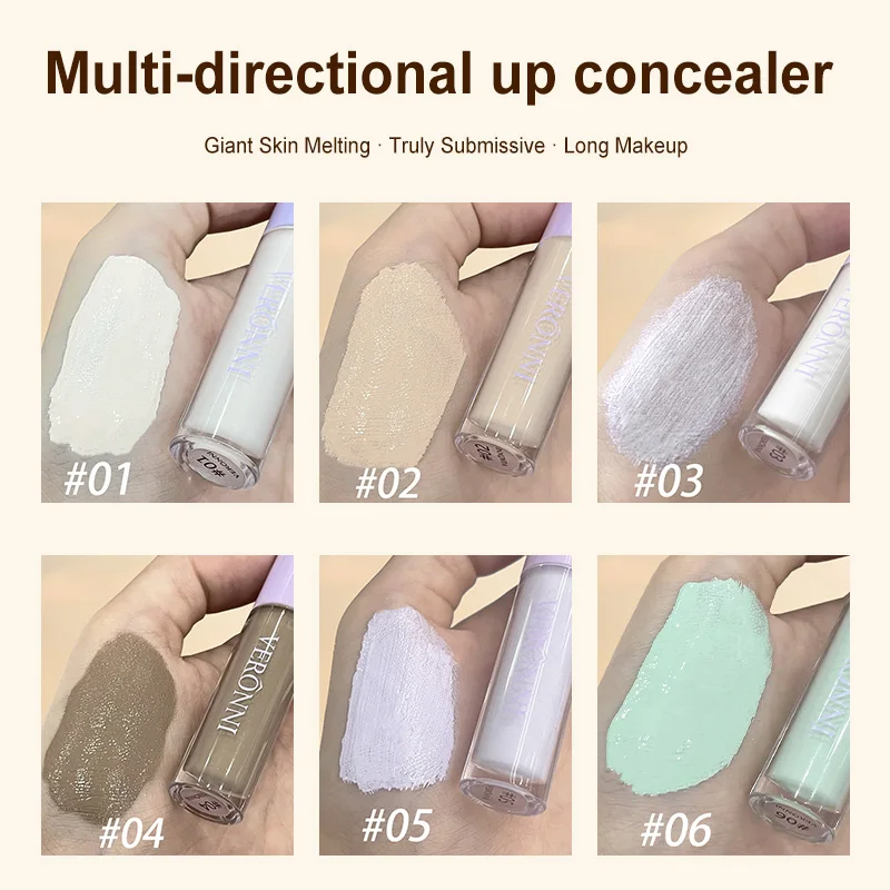 Crema correctora de contorno líquido, maquillaje impermeable, hidratante, cubierta duradera, acné, ojeras, base, cosmética facial, 6 colores