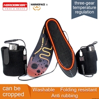 USB Rechargeable Heated Insoles Size 35-46 DIY Customizable Electric Heated Shoes Pad Winter Foot Warmers for Outdoor Skiing