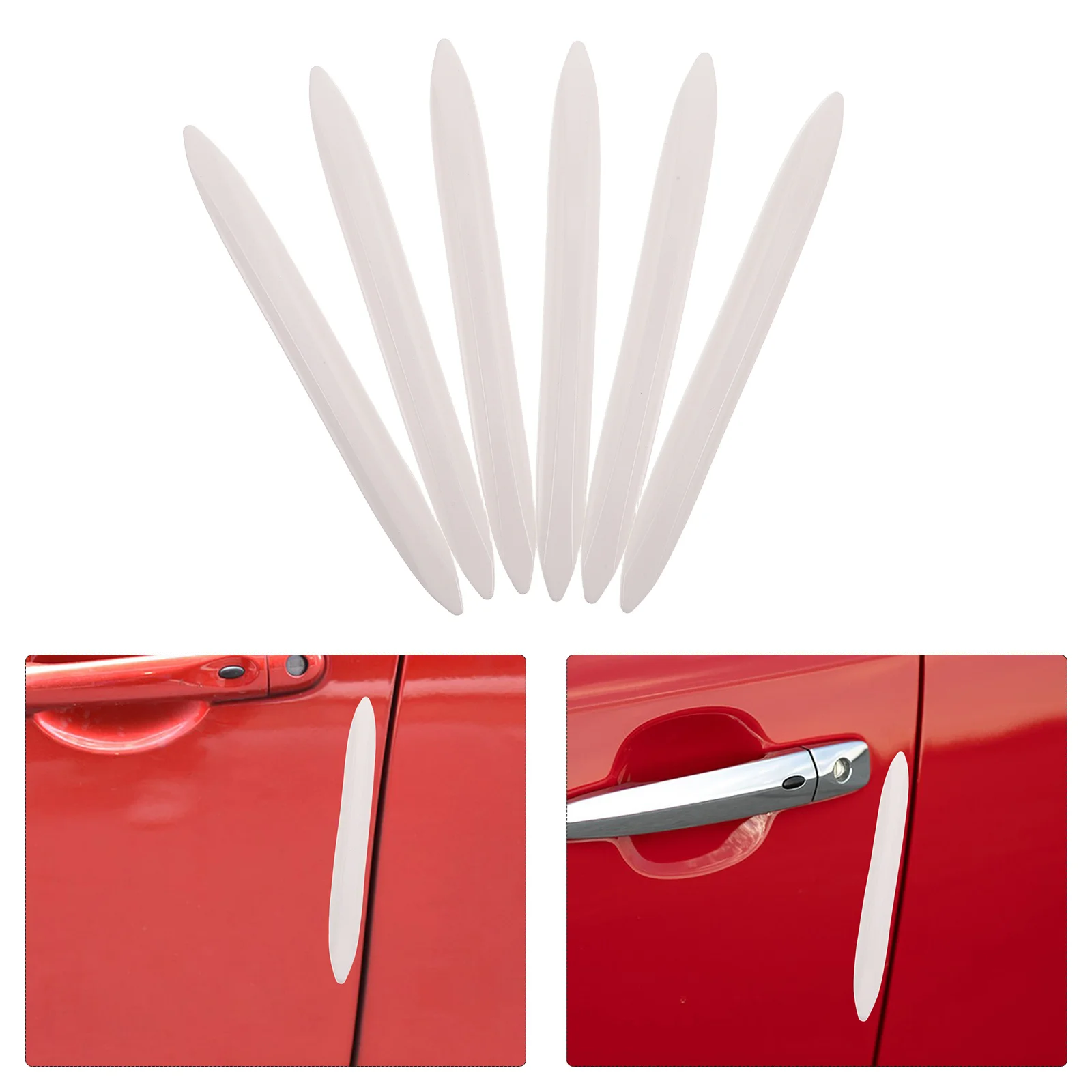 

6Pcs Invisible Car Door Bumper Protection Strips Self Adhesive Edge Guard Waterproof Anti Collision Universal Car Door Edge