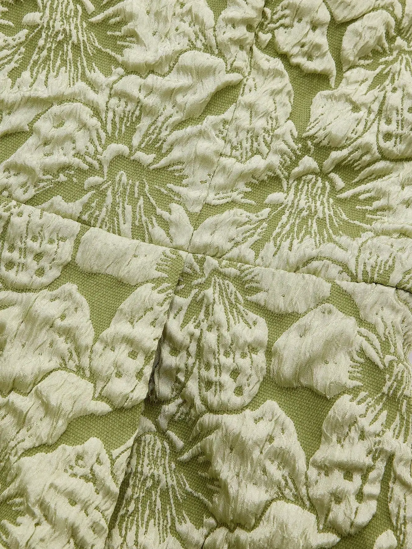 

Elegant Sleeveless Floral Jacquard Midi Dress A-Line Waist-Cinching Summer Party