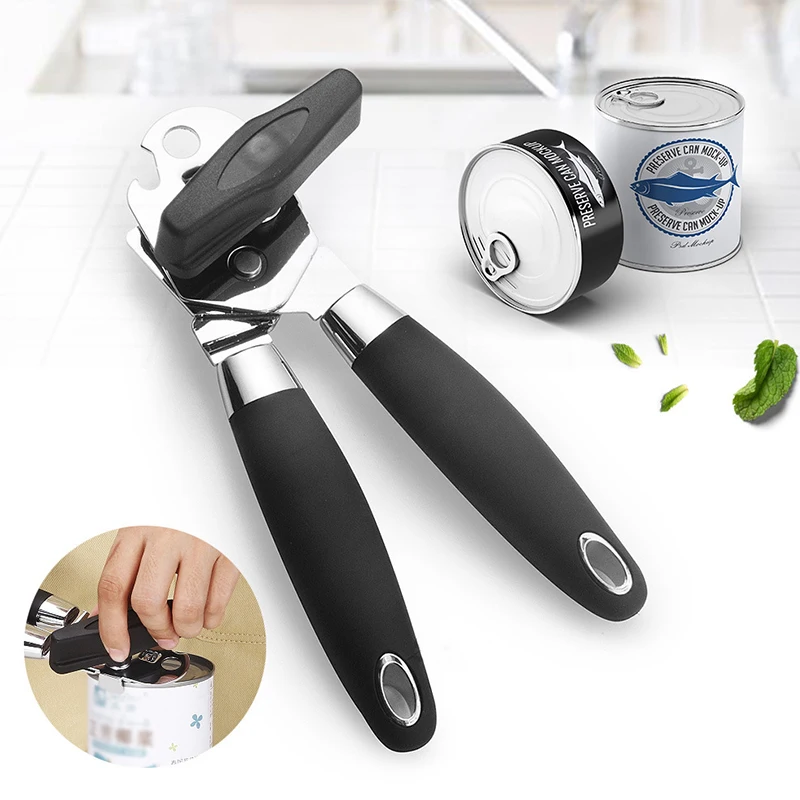 Stainless Steel Multifunctional Professional Can Manual Can Opener Craft Beer Grip Can Opener Bottle Opener Kitchen Gadgets