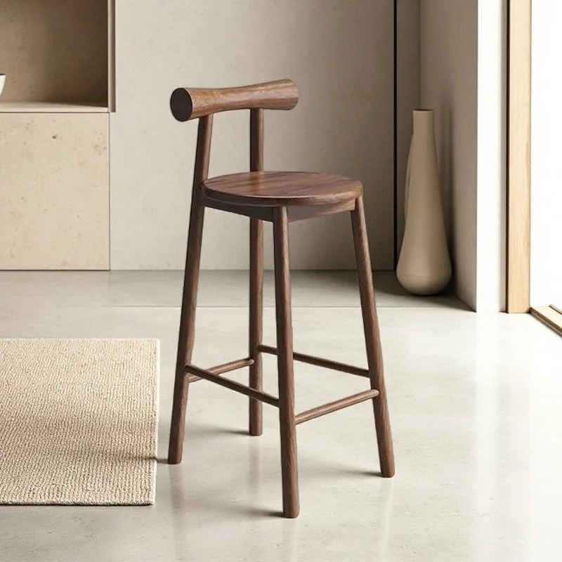 

Unique Commercial Bar Stools Brown Italian Style Modern Ergonomic Dining Chairs Nordic Sturdy Taburete Cocina High End Furniture