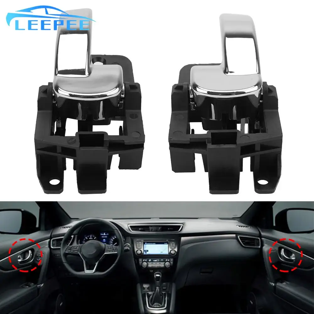 2 pcs Car Inner Handle Interior Door Handles For Nissan Qashqai J10 2007-2013  80670JD00E 80671JD00E