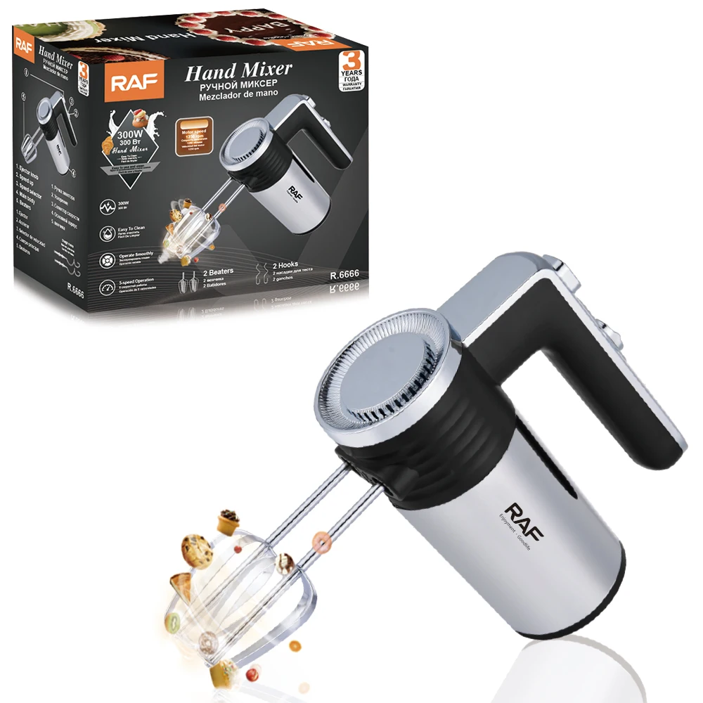 Light Electric Hand Mixer Stainless Steel With Dough Egg Whisk For Home Kitchen Appliance