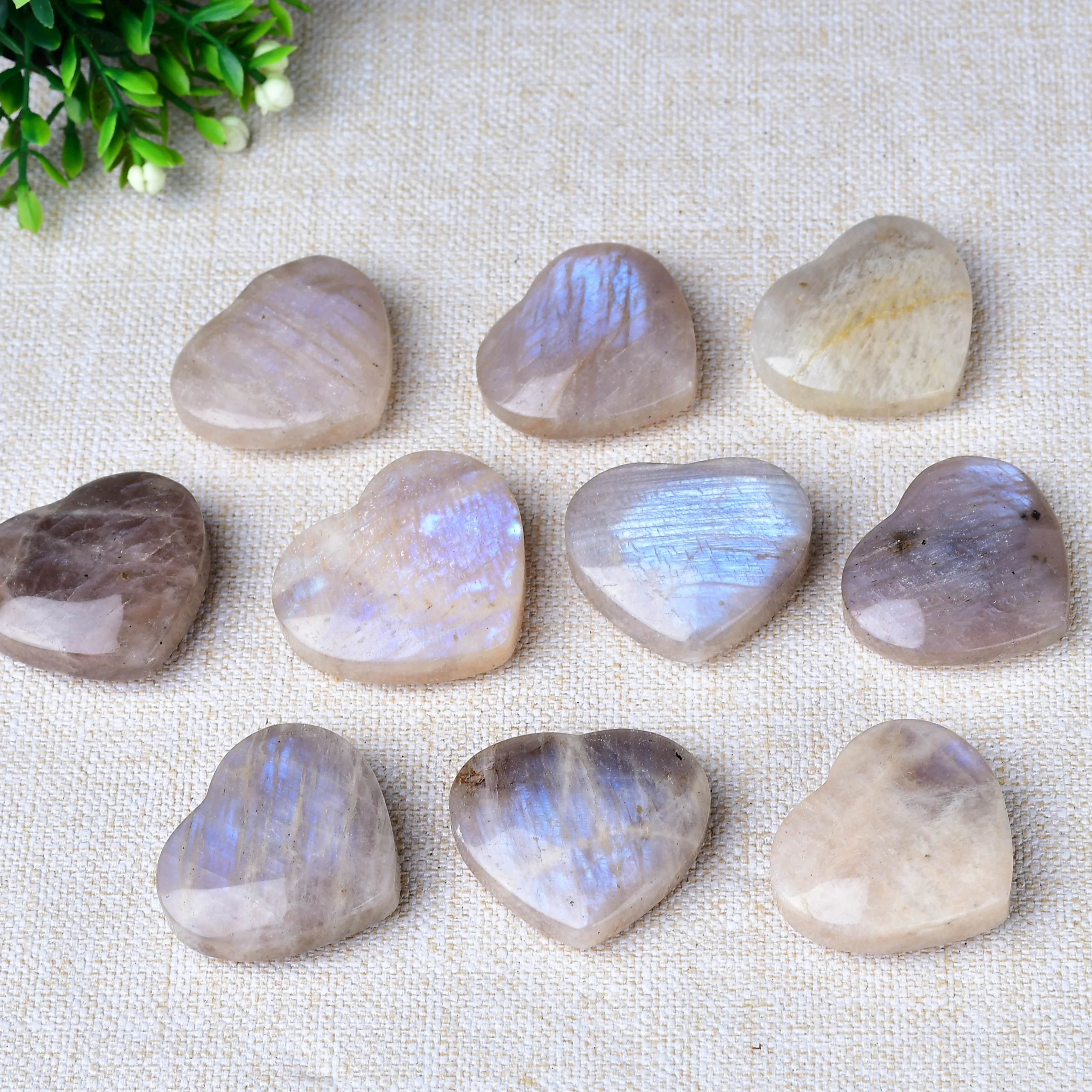 Natural Moonstone Heart-Shaped Jewelry Set - 1/2/3 Pieces - Valentine's Day Gift Ideal for Playing Suited for Jewelry Lovers