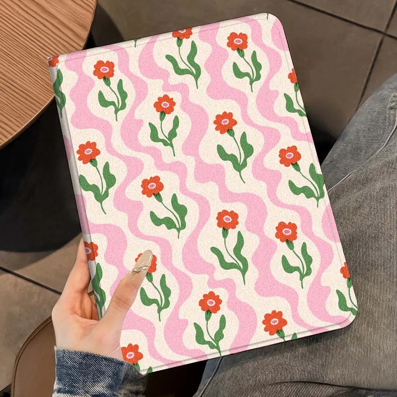 الإبداعية الأزهار الفن نمط الحال بالنسبة لباد برو 10th 11th 5th 6th 7 8 9 2 gen 11 13 M4 M5 10.2 9.7 12.9 10.5 10.9 بوصة اللوحي