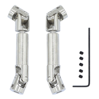 2pcs Aluminum Alloy Spline Design Universal Drive Joint For 1/24 FMS FCX18 FCX24 drive shaft Universal Drive Joint
