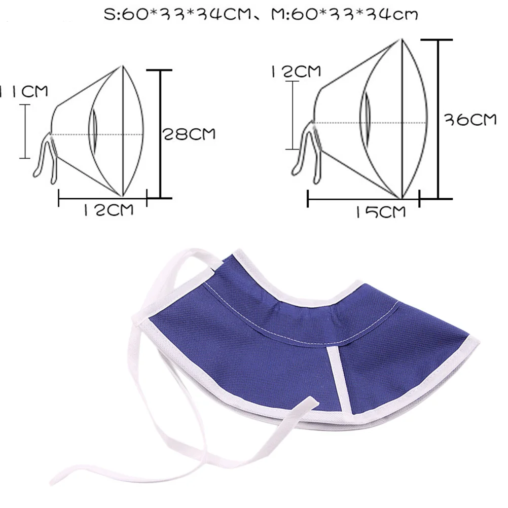 

Adjustable Cat Elizabeth Collar Non-Woven Fabric Breathable Lightweight Surgery Recovery Pet Collar Size S for Dogs Cats