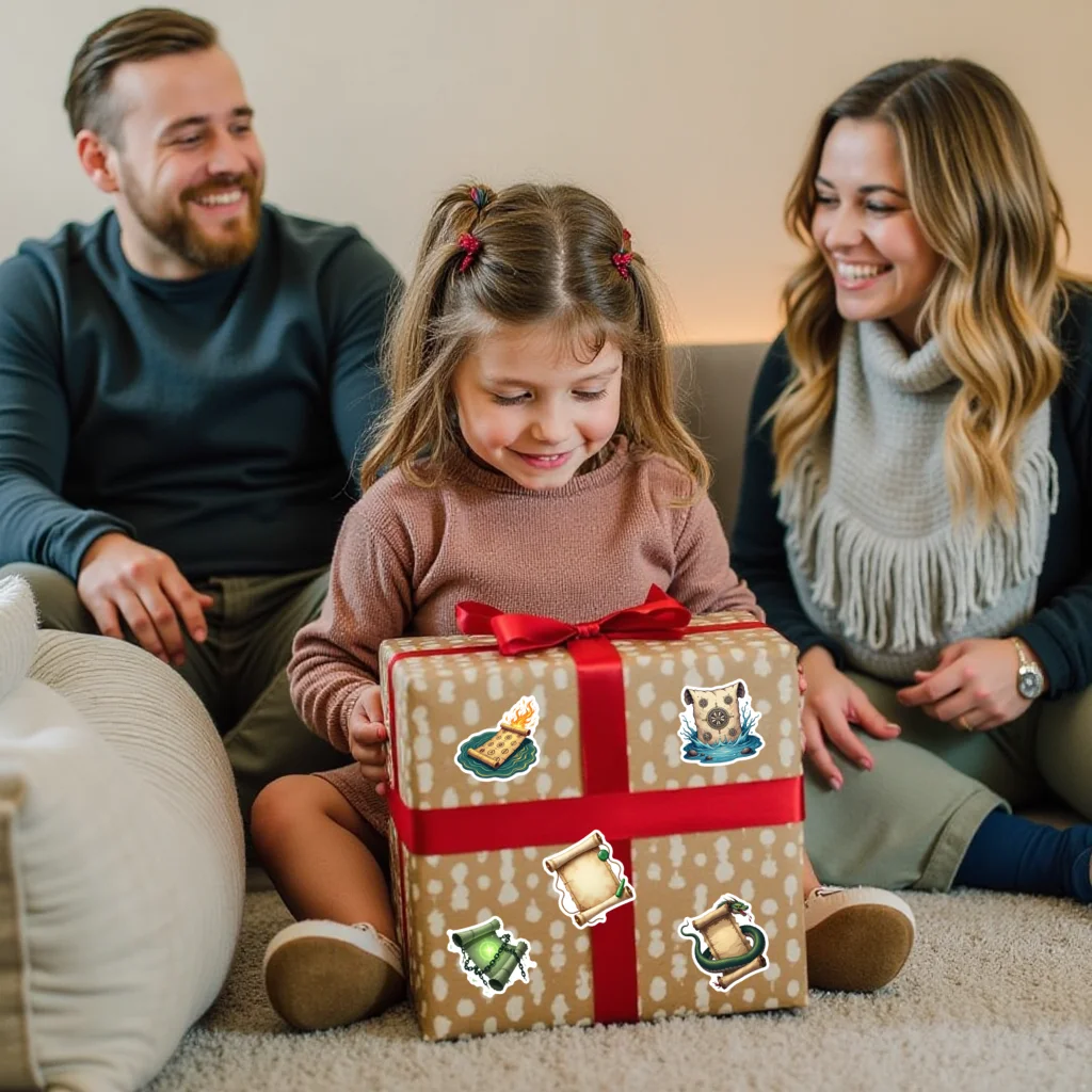 35 قطعة-100 قطعة ملصقات سحرية غامضة المعلم مكافأة ملصقات DIY بها بنفسك الهاتف المحمول سجل القصاصات الدراجة الغيتار