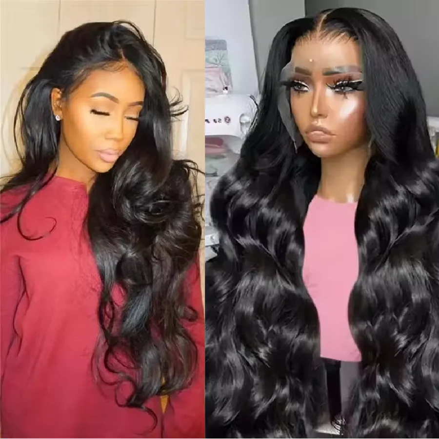 

Парик из натуральных волос с эффектом Body Wave, предварительно проработанный, 30-36 дюймов, с V-образным разрезом, машинной работы, плотность 180-200, для женщин