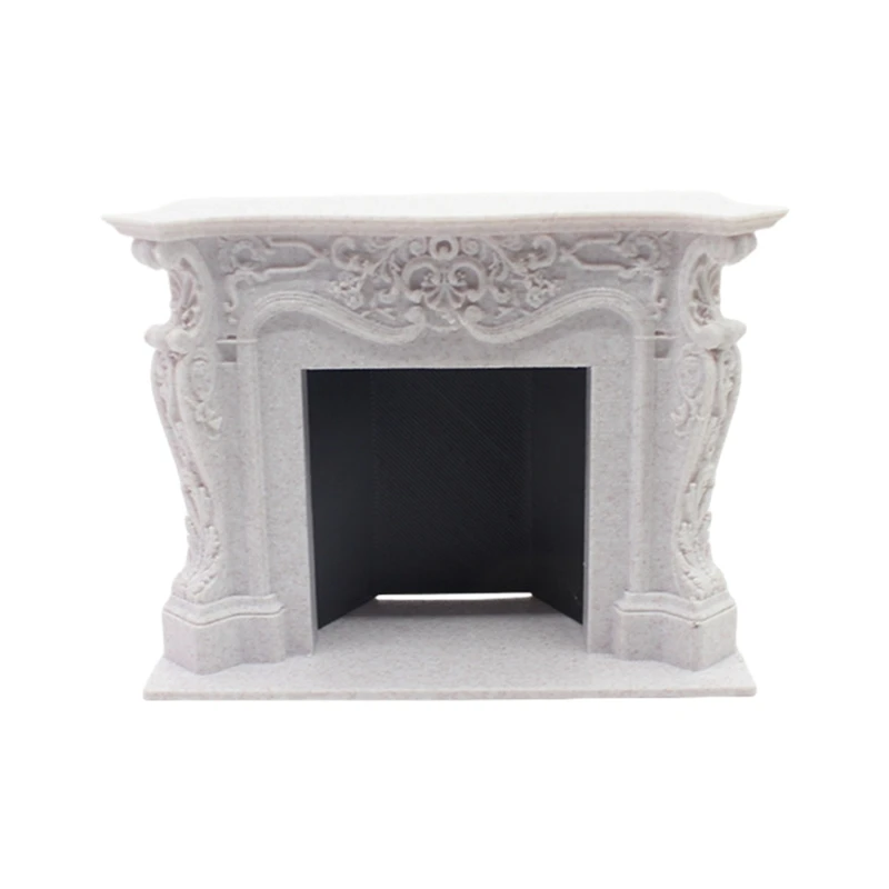 Y1UB Display Fireplaces Realistic Mantel Zakka Model Toy for 1:12 Scale