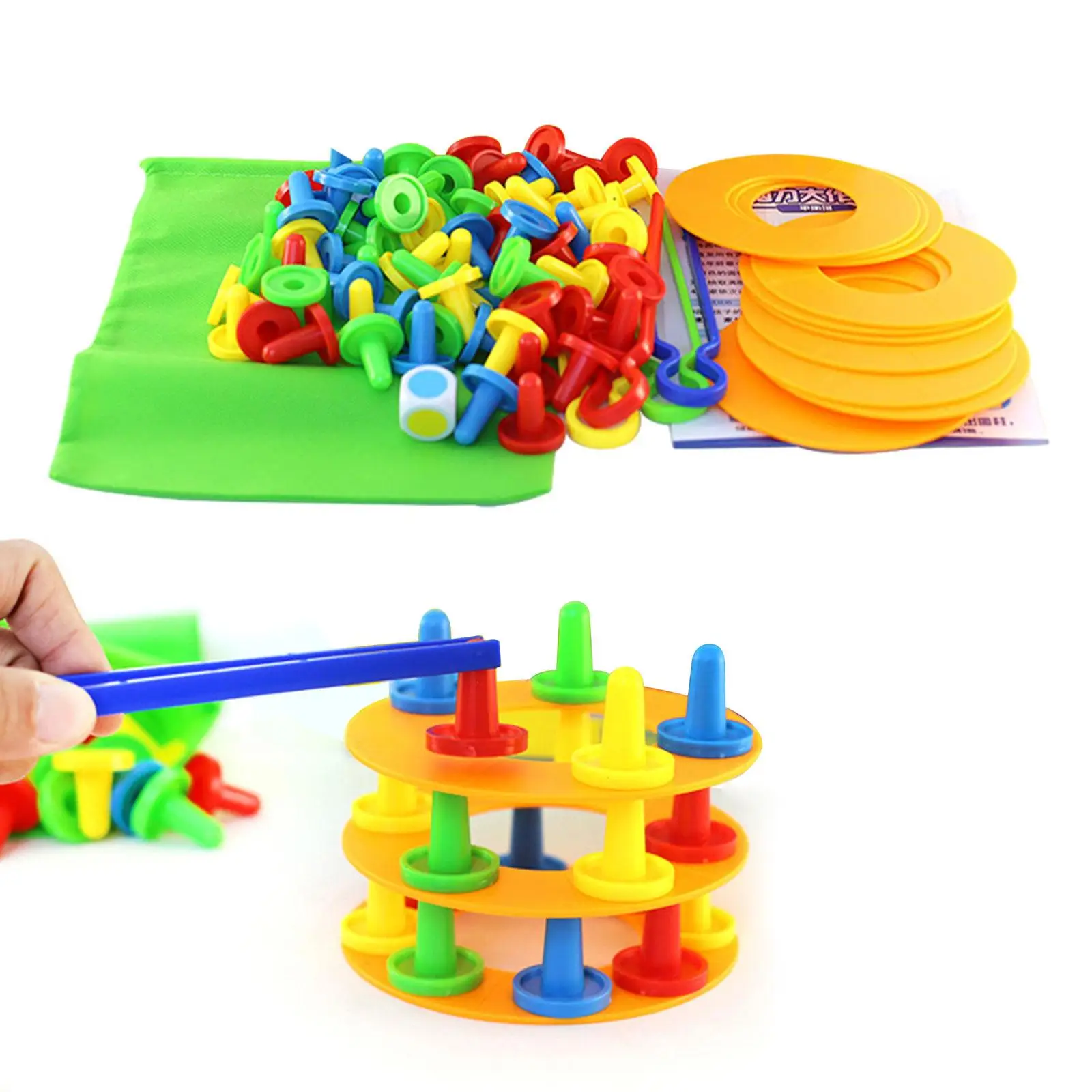 Juego de bloques de apilamiento de equilibrio, juguetes Stem de aprendizaje temprano, torres caídas, juegos de mesa para juegos, hogar familiar, viajes para niños