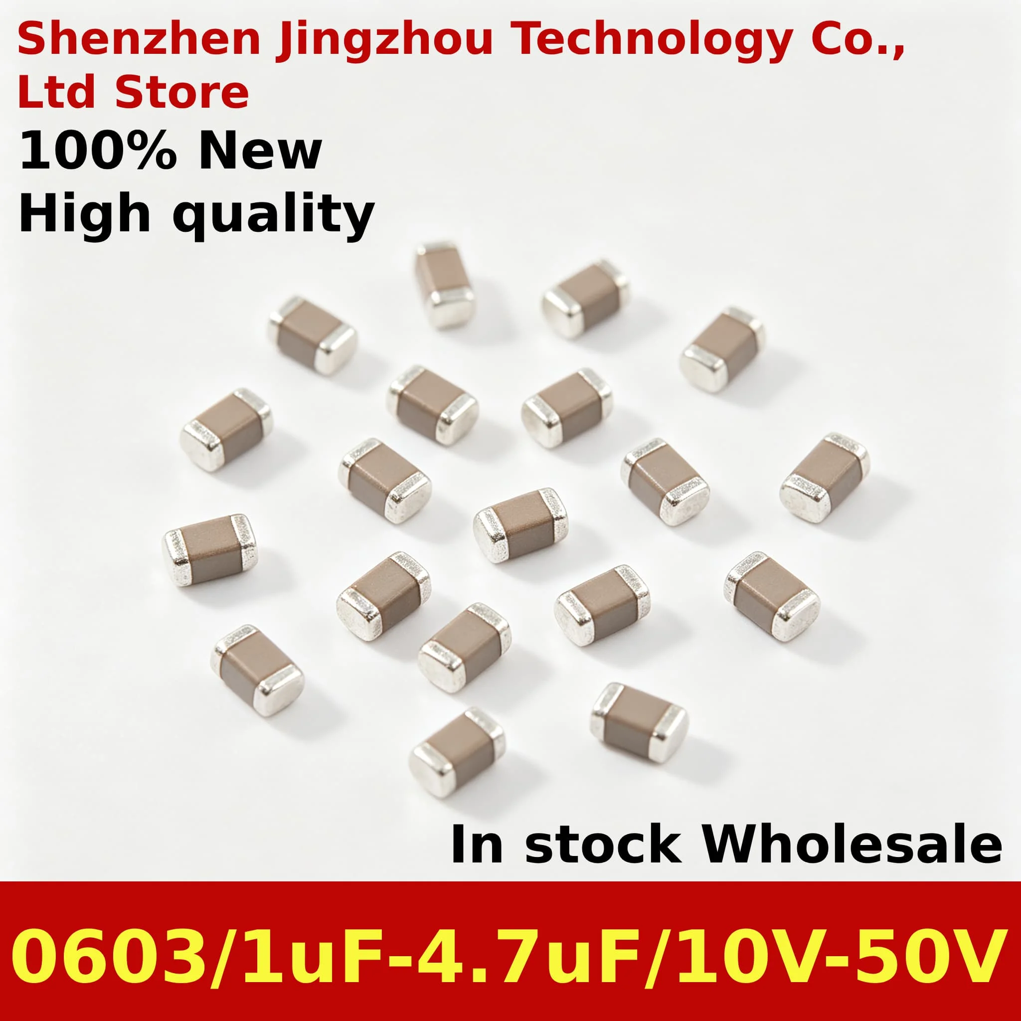 (200/500PCS) 100% New SMD Ceramic Capacitors 0603 1uF 2.2uF 3.3uF 4.7uF 10V 16V 25V 50V X5R X7R Chip In Stock