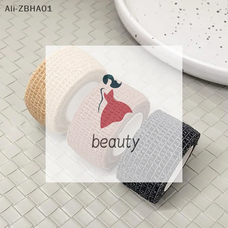 1/2 Uds cinta autoadhesiva suministro de uñas 4,5 m cinta de protección de dedos de uñas Anti UV/LED herramientas de manicura envoltura transpirable