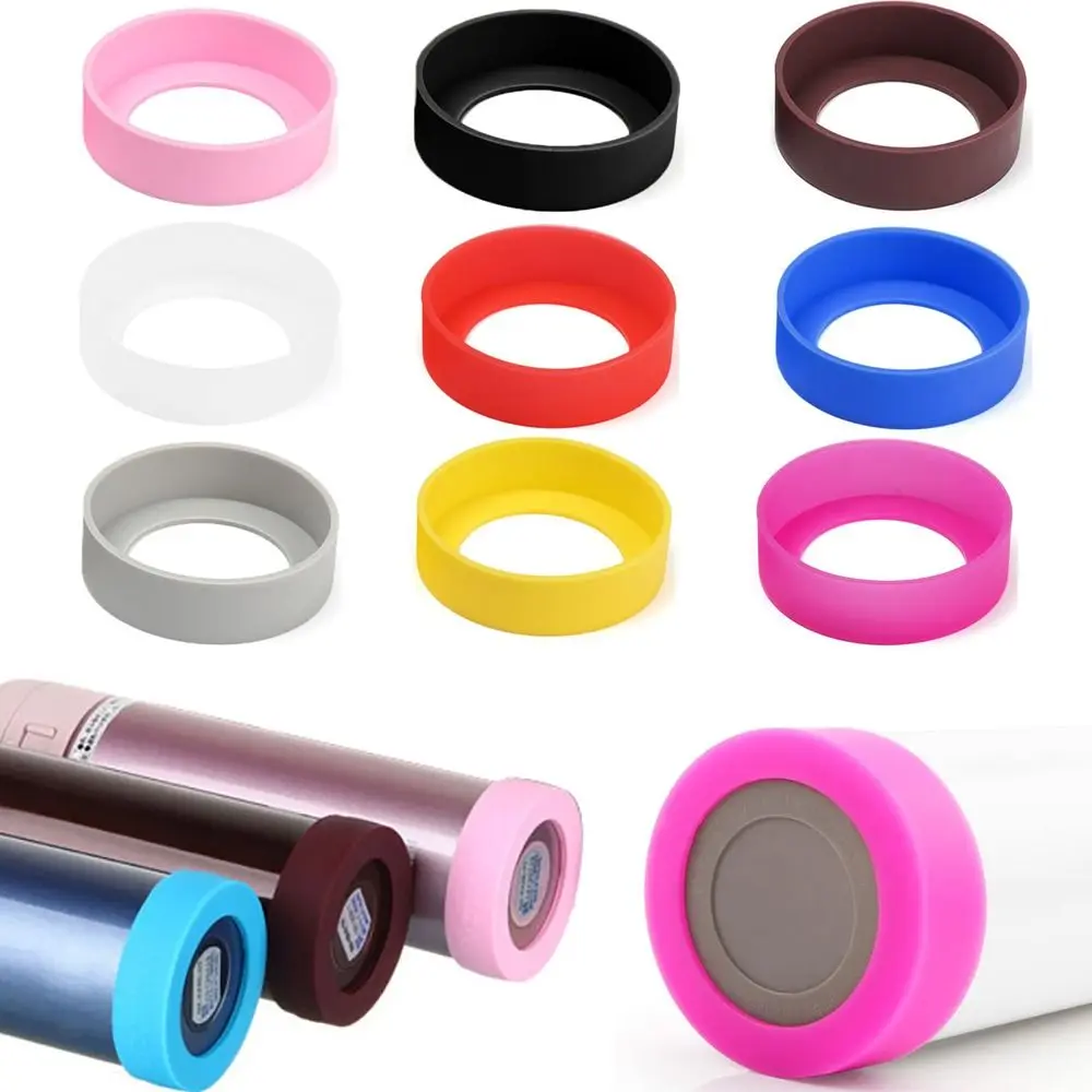 Water Drink Bottle Pad Silicone Water Cup Coasters Non-Slip Wearresistant Vacuum Cup Bottom Mat Silicone Cup Sleeve Vacuum Cup
